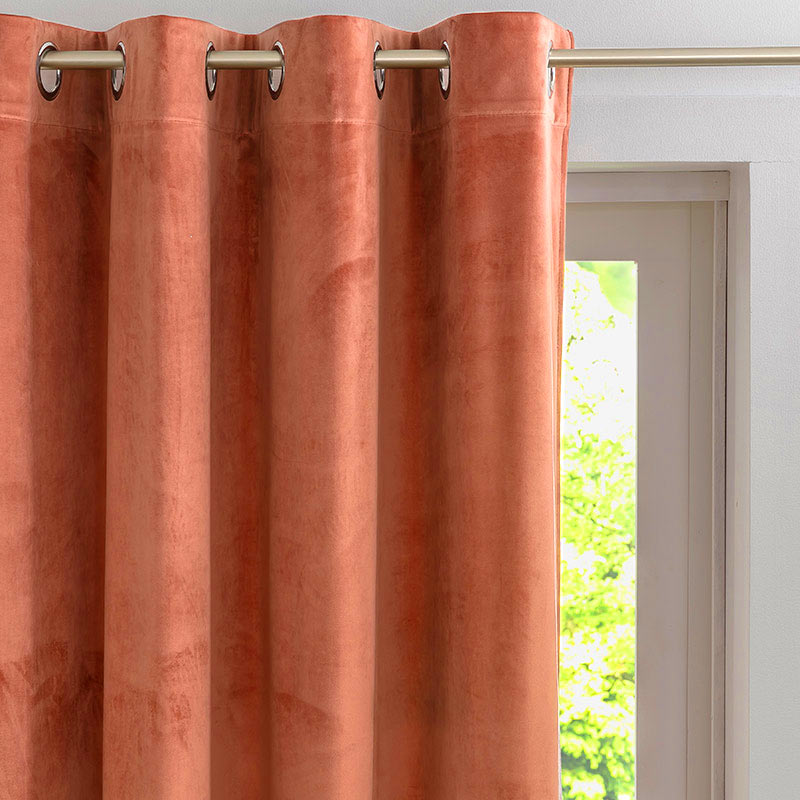 rideau salon terracotta